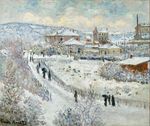 View of Argenteuil in the Snow